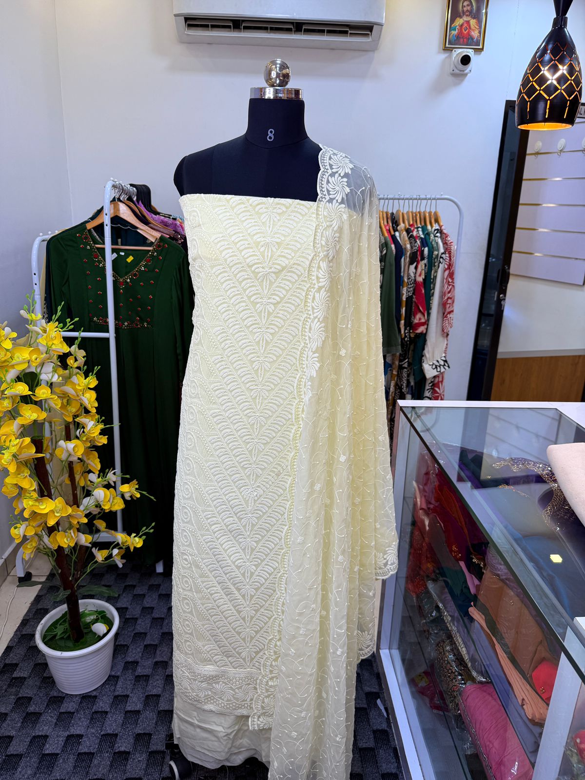 LS0006 - PARTYWEAR UNSTITCHED SALWAR MATERIAL