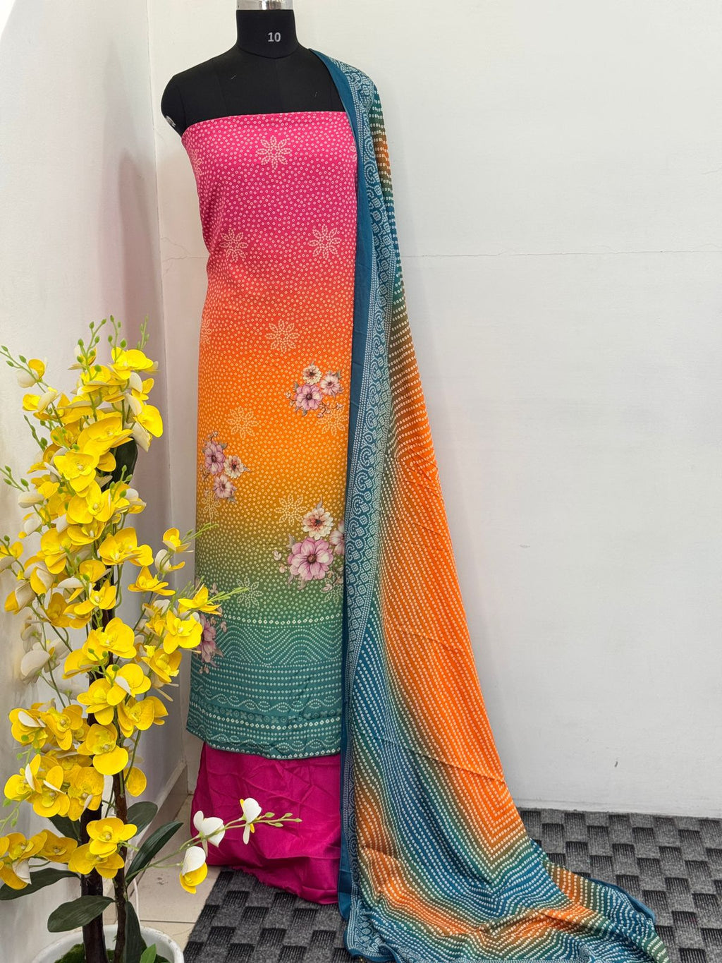 LS0066 Unstitched Partywear Salwar Material