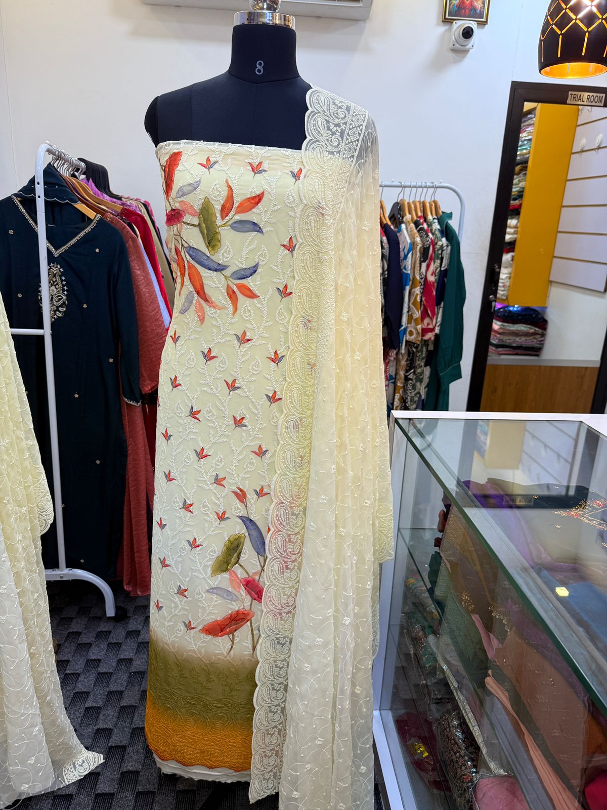 LS0004 - PARTYWEAR UNSTITCHED SALWAR MATERIAL