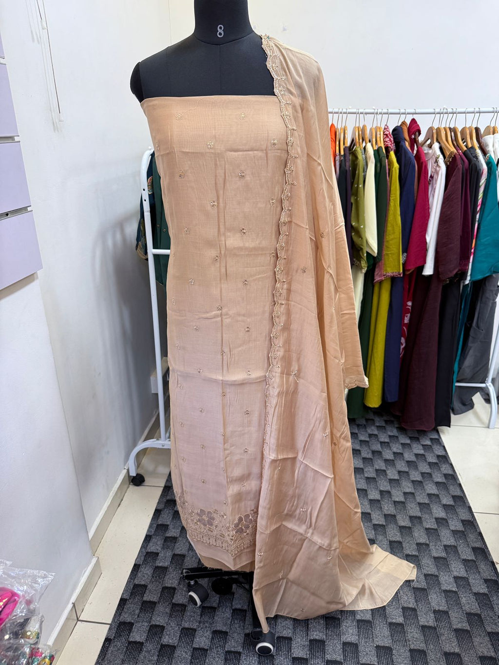 LS0153 - Mul Chanderi Unstitched