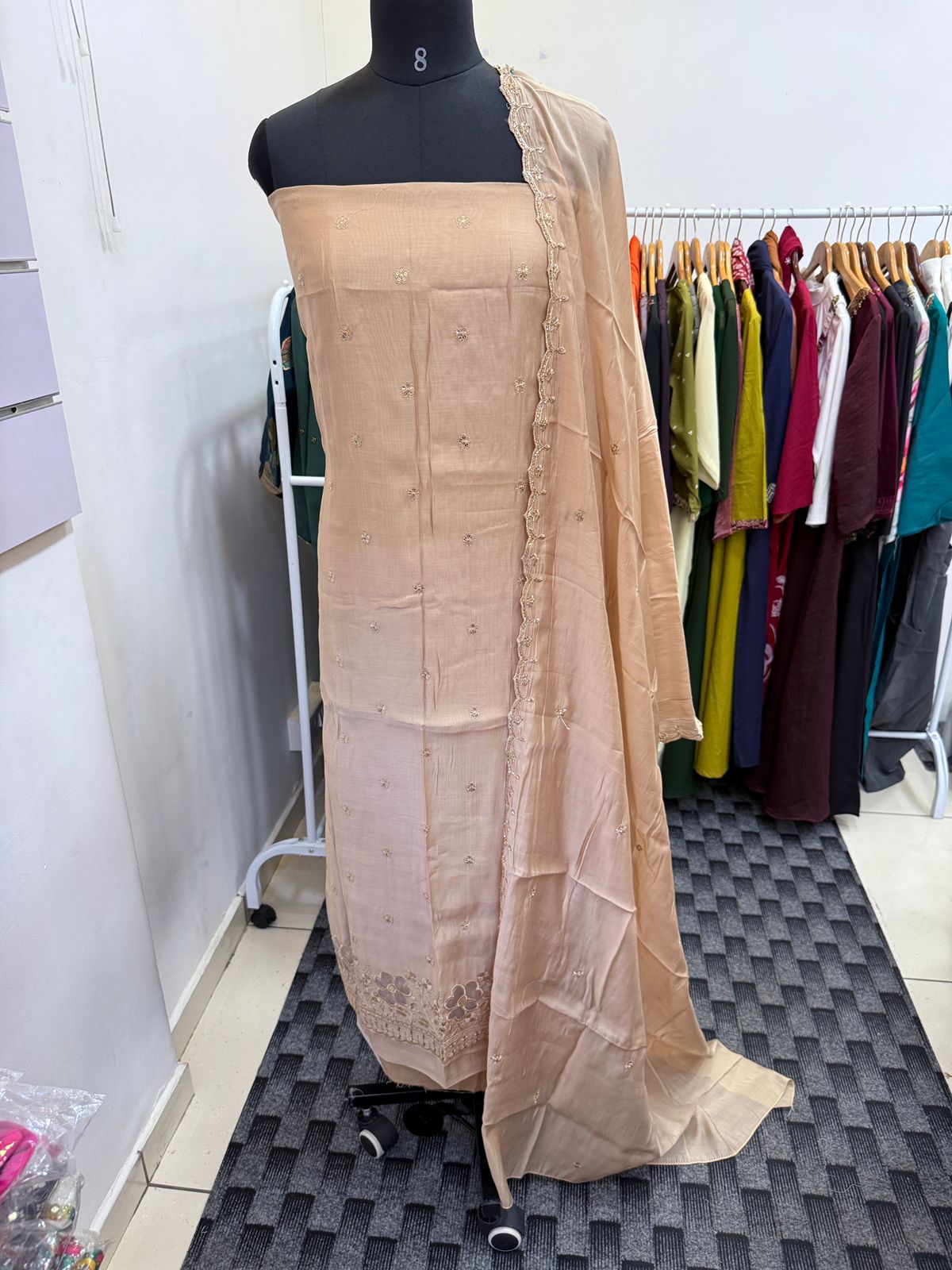 LS0153 - Mul Chanderi Unstitched