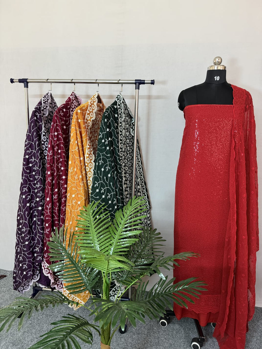 LS0008 - UNSTITCHED PARTYWEAR SALWAR MATERIAL