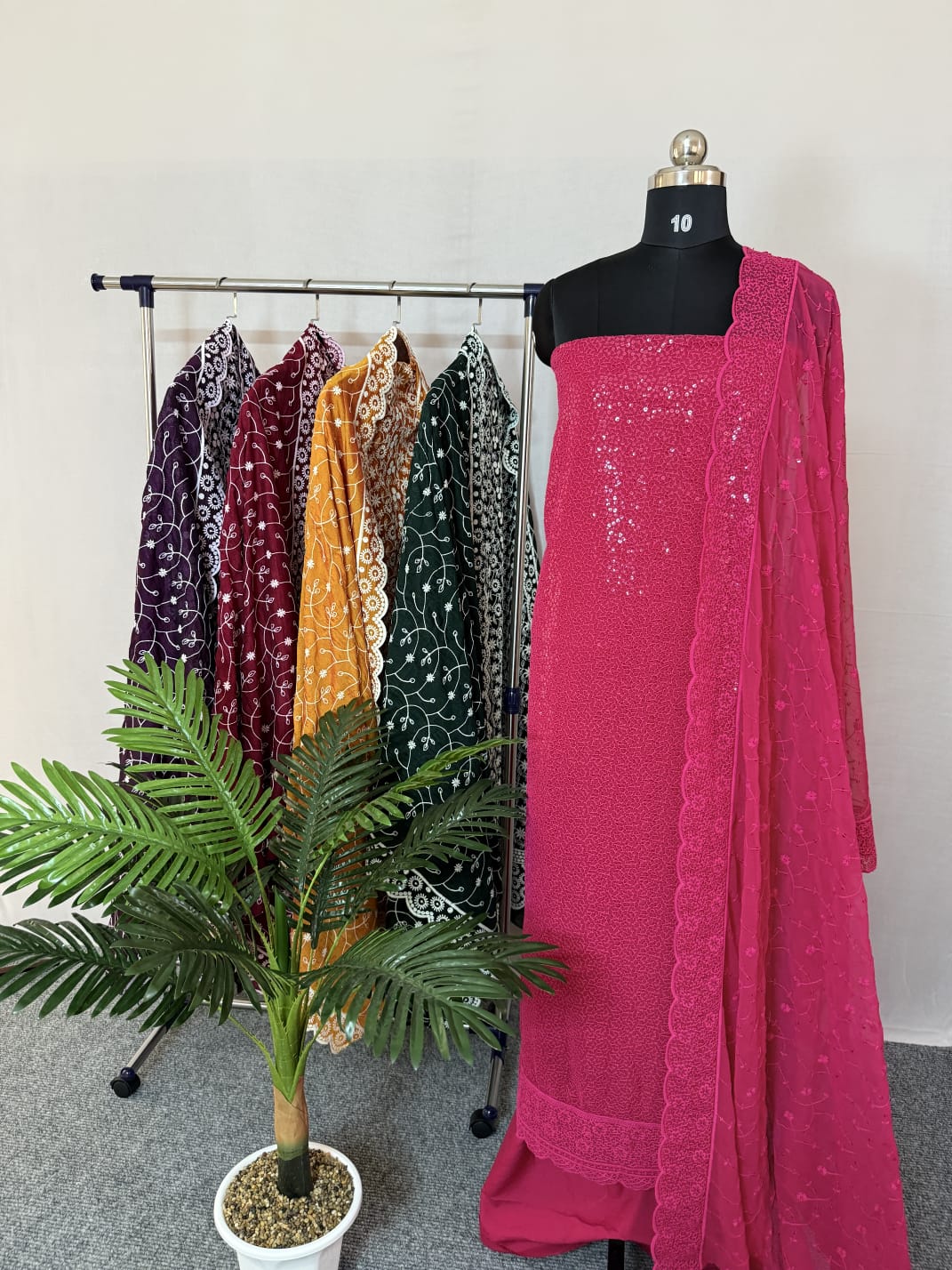 LS0008 - UNSTITCHED PARTYWEAR SALWAR MATERIAL