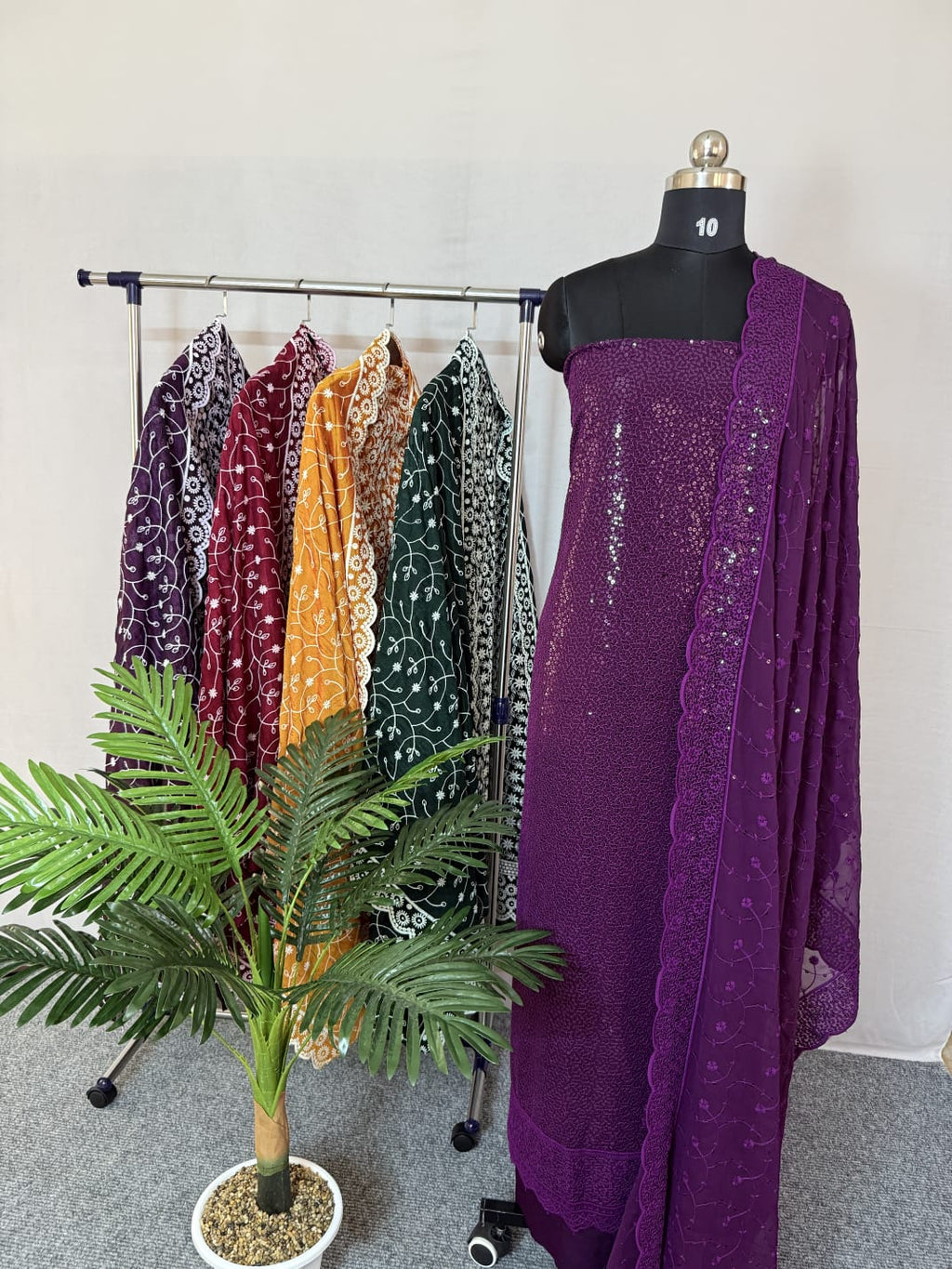 LS0008 - UNSTITCHED PARTYWEAR SALWAR MATERIAL