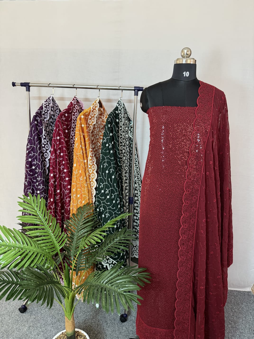 LS0008 - UNSTITCHED PARTYWEAR SALWAR MATERIAL