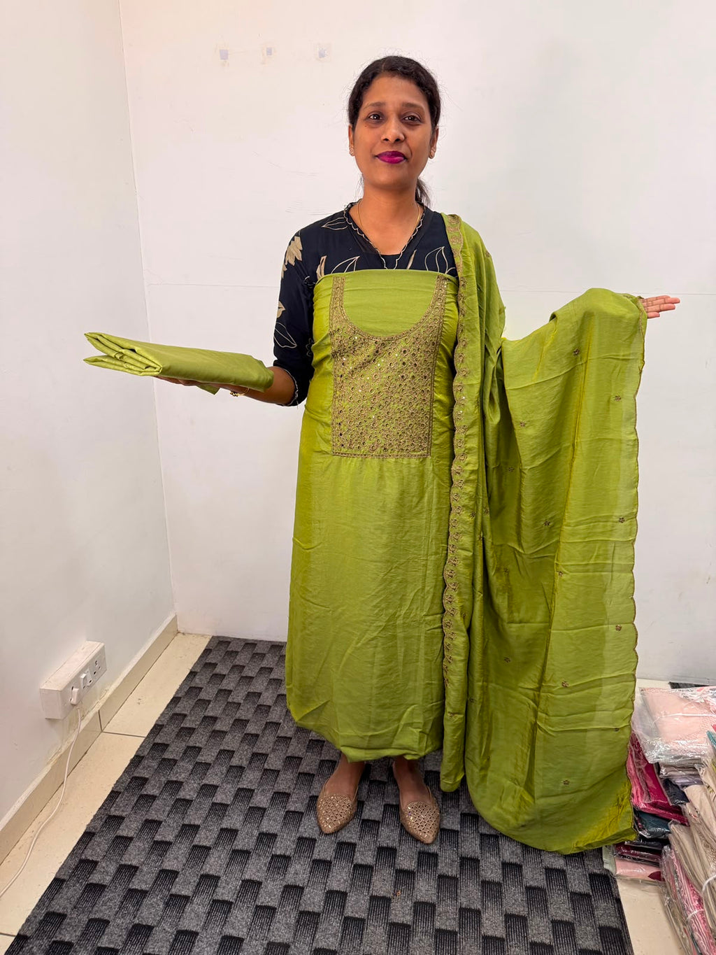 LS0201 Unstitched Salwar Material