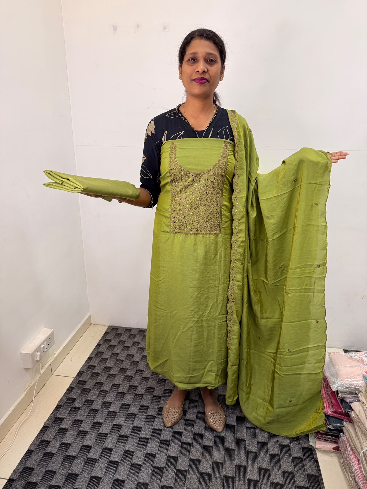 LS0201 Unstitched Salwar Material