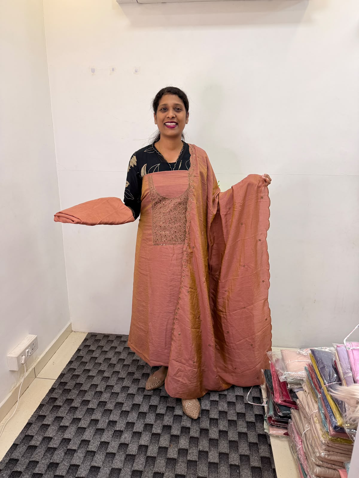 LS0201 Unstitched Salwar Material