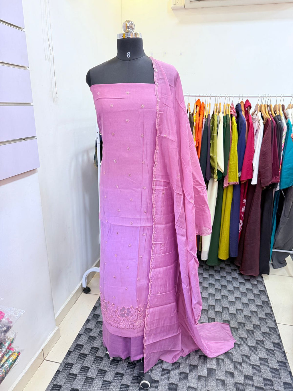 LS0154 - Mulchanderi Unstitched salwar