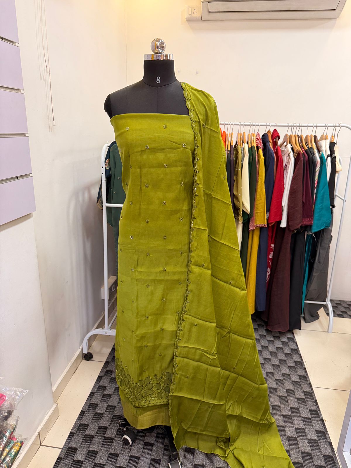 LS0151 - Unstitched Mul chanderi Salwar