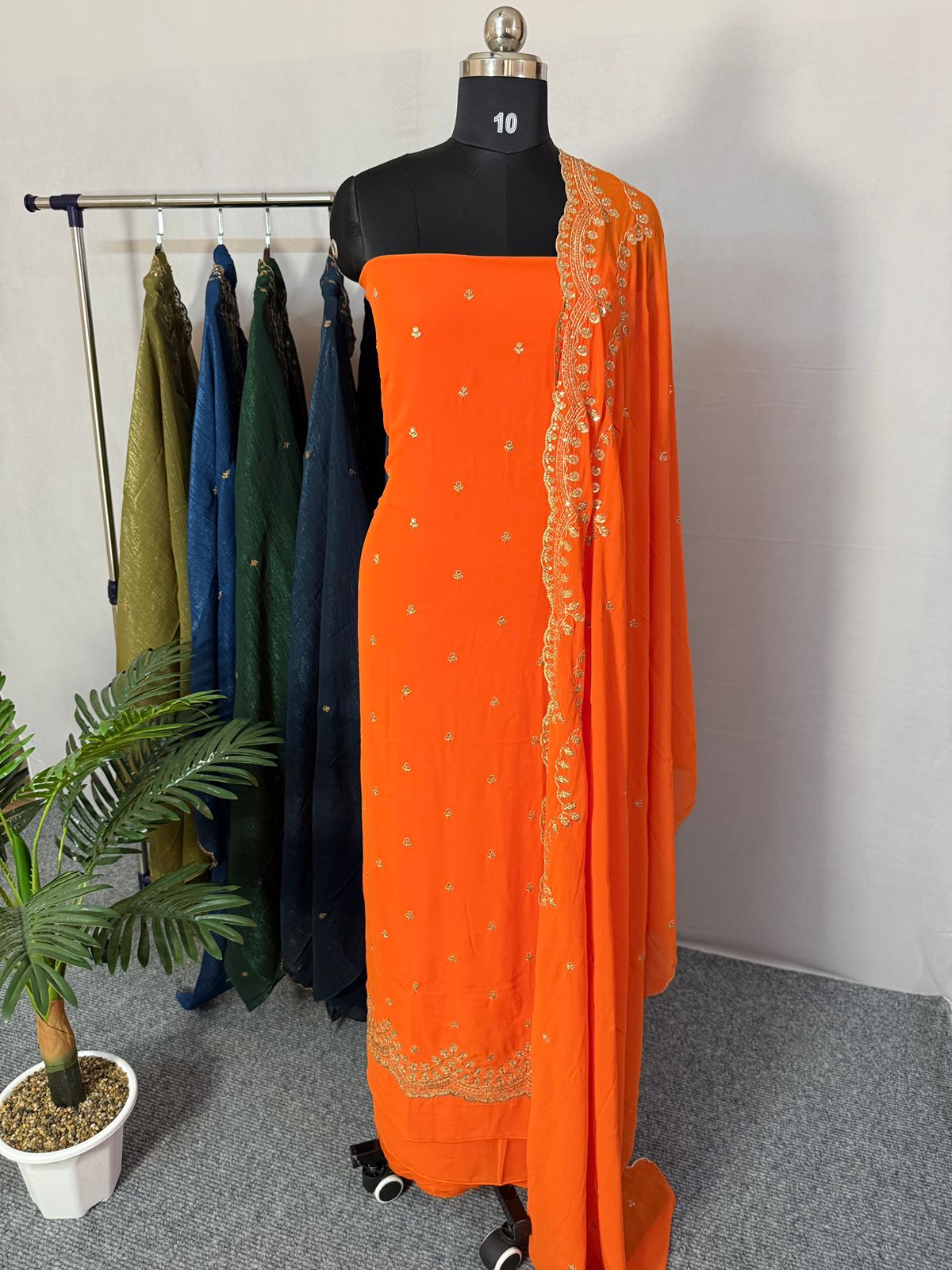 LS0021 UNSTITCHED PARTYWEAR  SALWAR MATERIAL