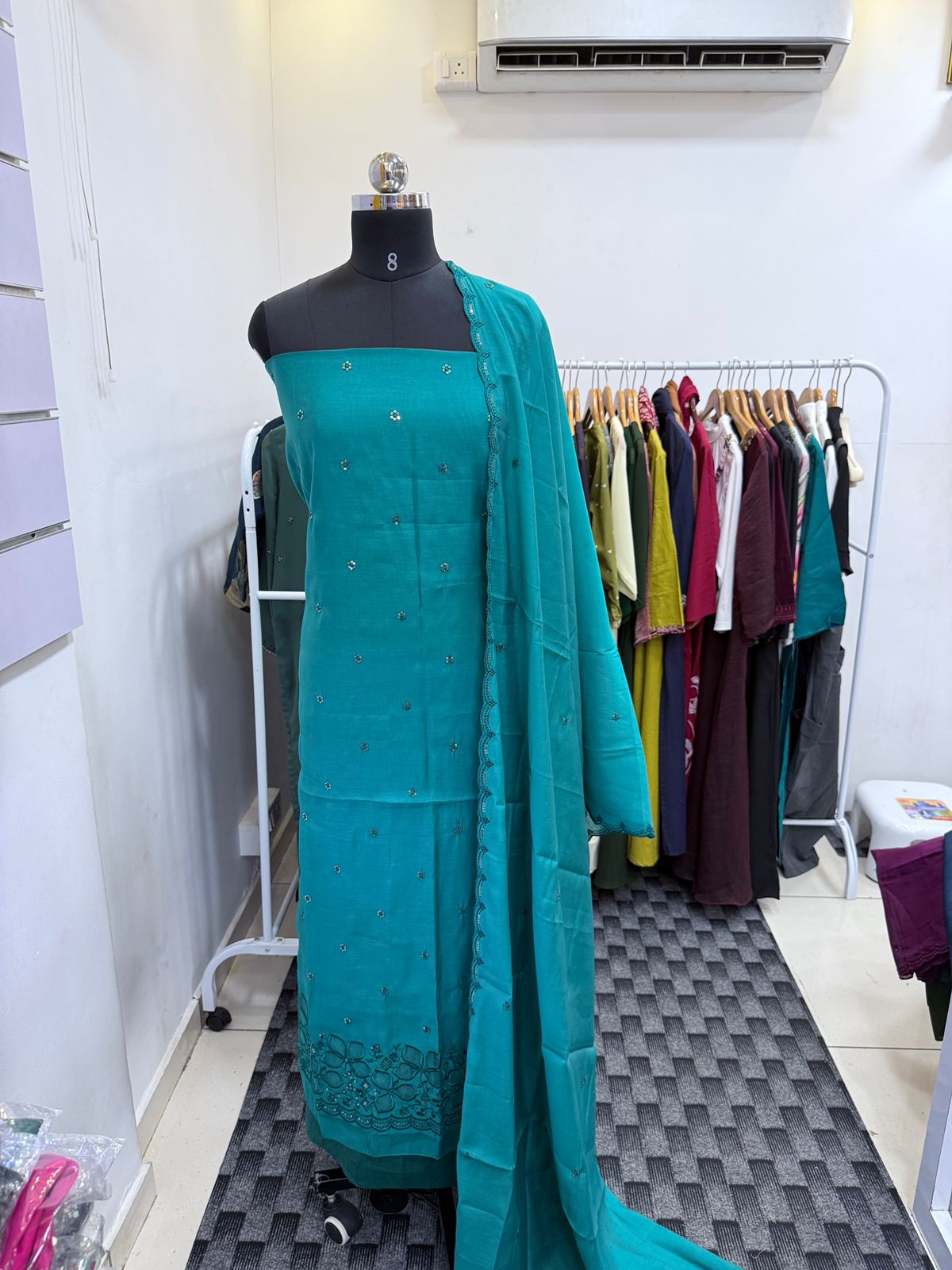 LS0152 - Mul Chanderi Unstitched