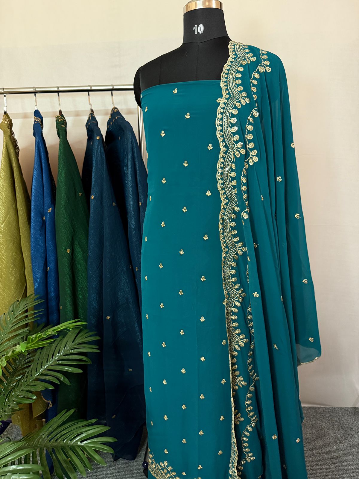 LS0020 UNSTITCHED PARTYWEAR SALWAR MATERIAL