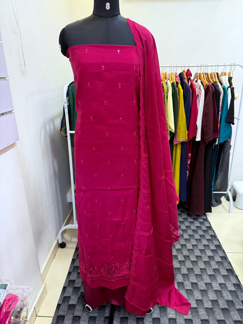 LS0150 - Unstitched mul chanderi Salwar