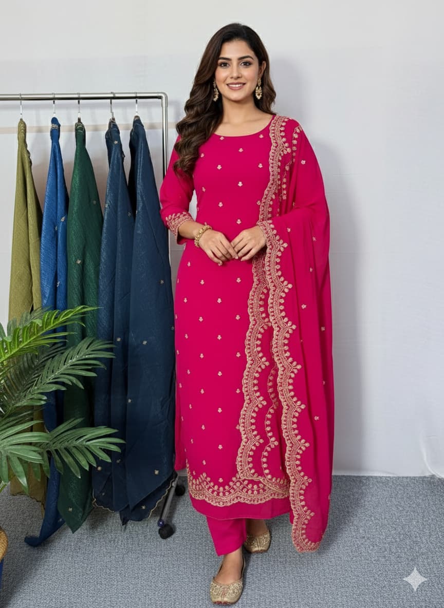 LS0022 UNSTITCHED PARTYWEAR SALWAR MATERIAL