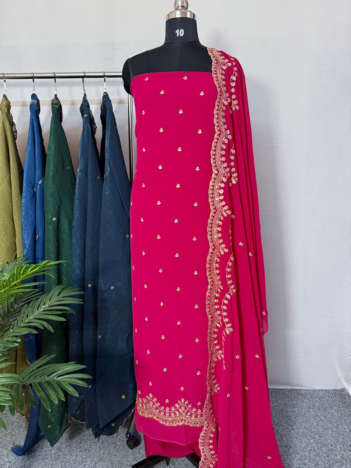 LS0022 UNSTITCHED PARTYWEAR SALWAR MATERIAL
