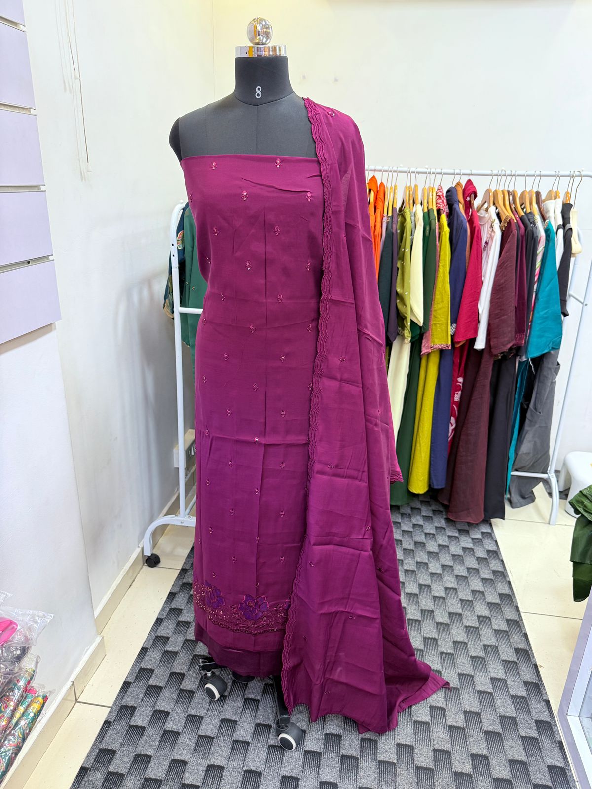 LS0156 - Mulchanderi Unstitched Salwar