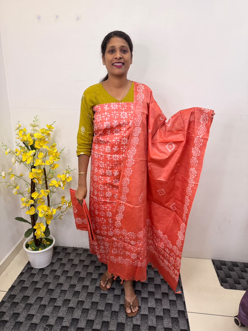 LS0159 Premium Batik print Unstitched Salwar Material