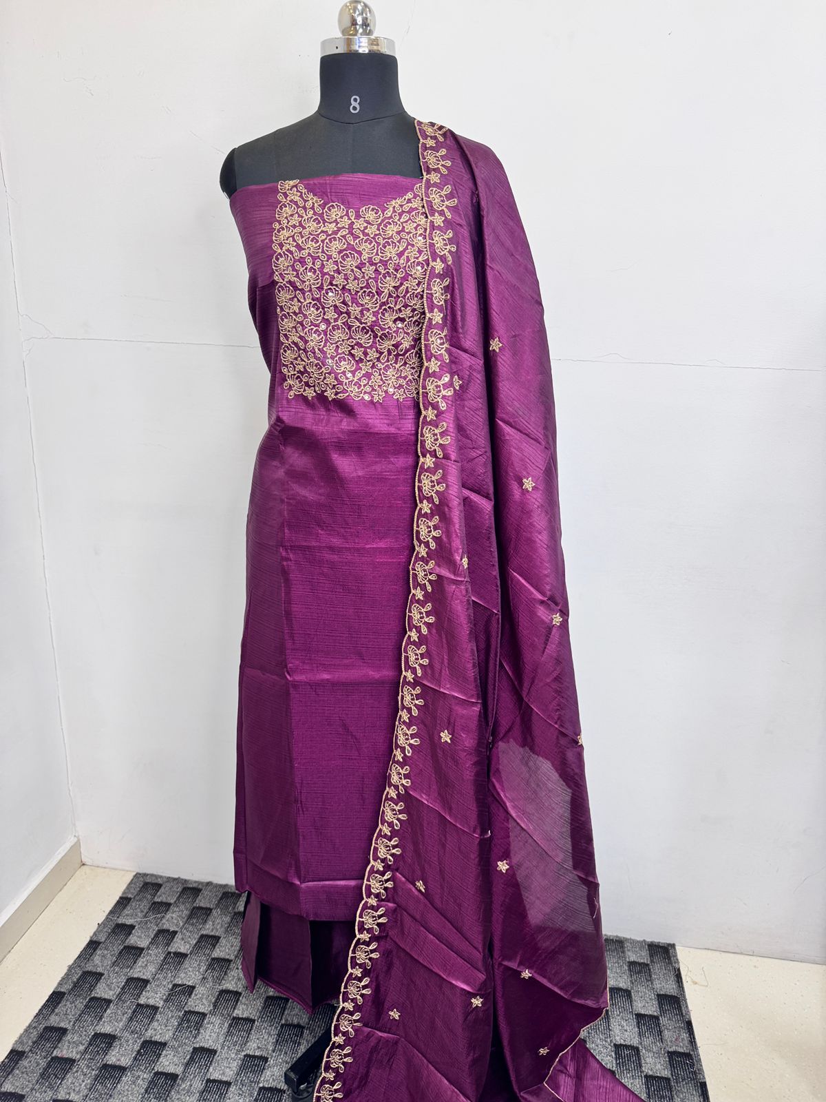 LS0178 CoCo silk unstitched salwar Materials