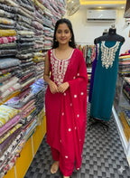 LS0014 PARTYWEAR UNSTITCHED SALWAR MATERIALS