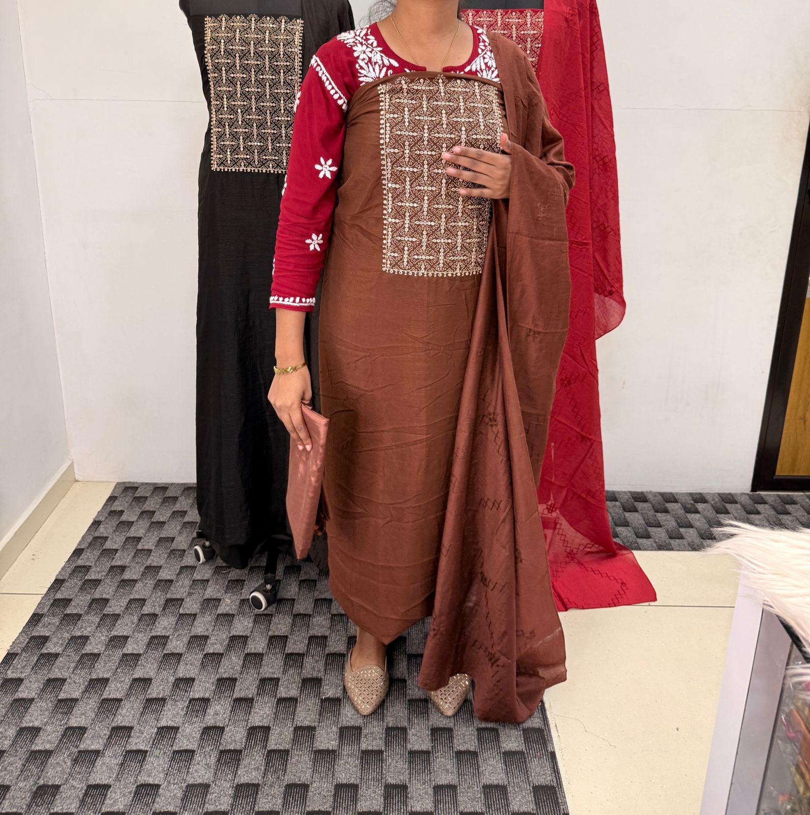 LS0182 Unstitched Salwar Material