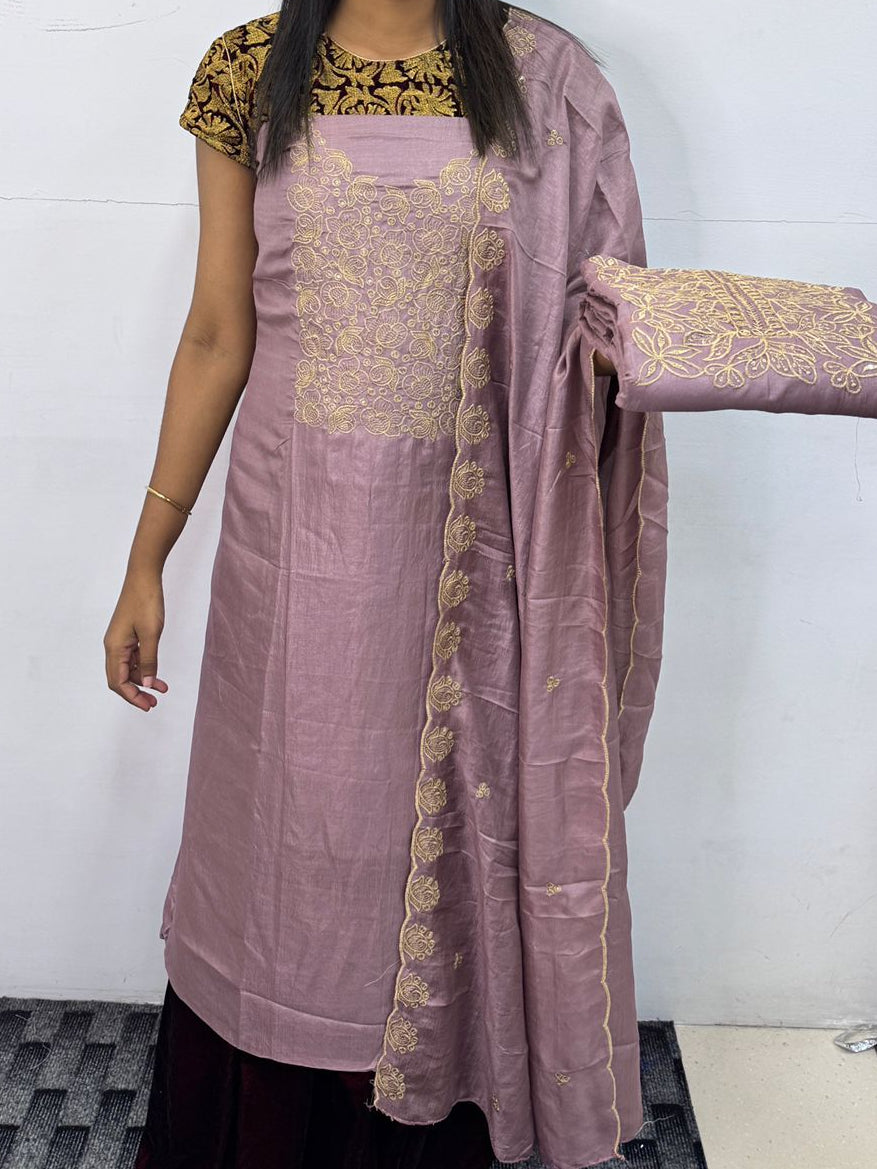 LS0165 Vichithra Silk Unstitched Material