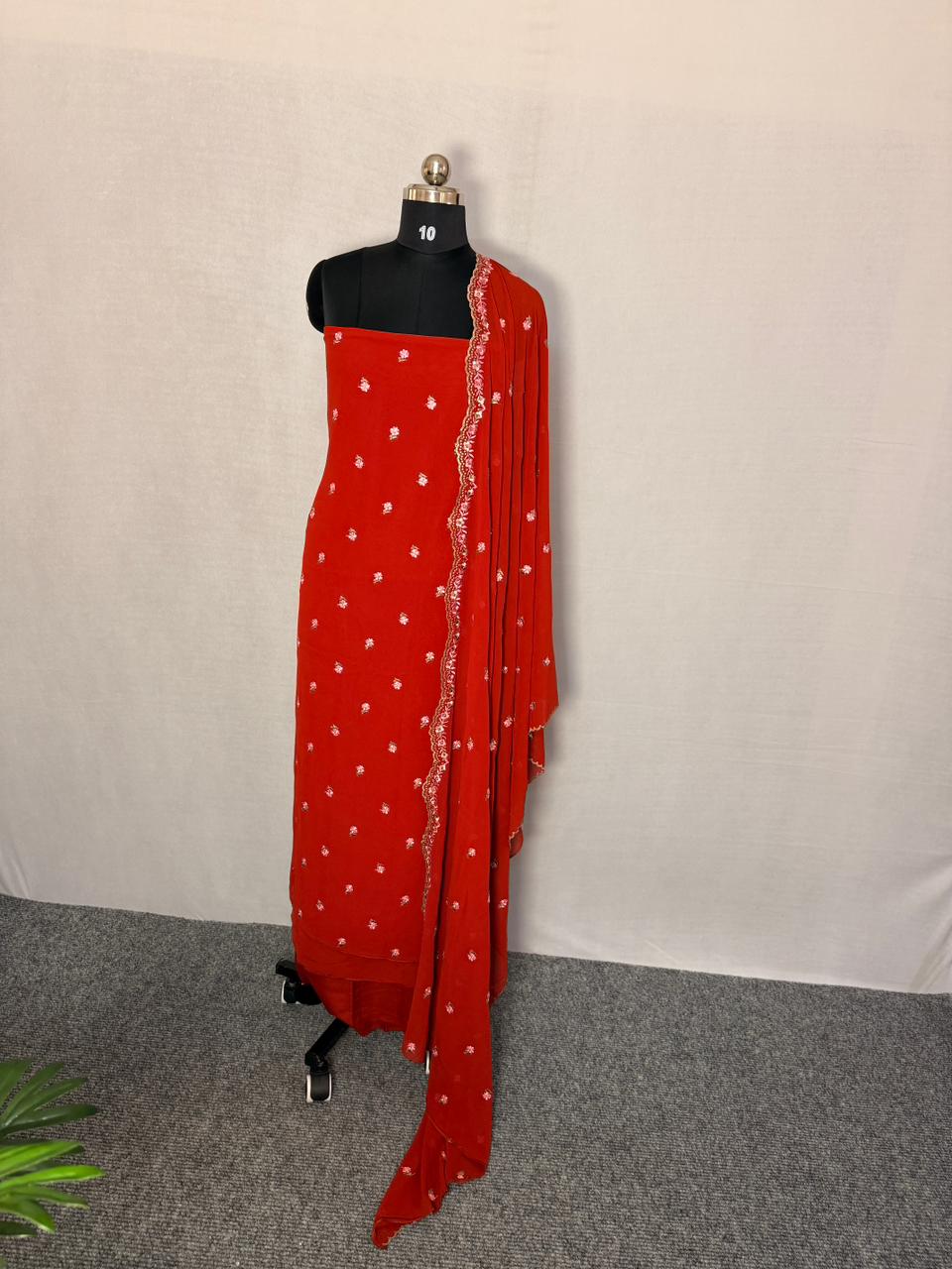 LS0147 Partywear Unstitched Salwar Material