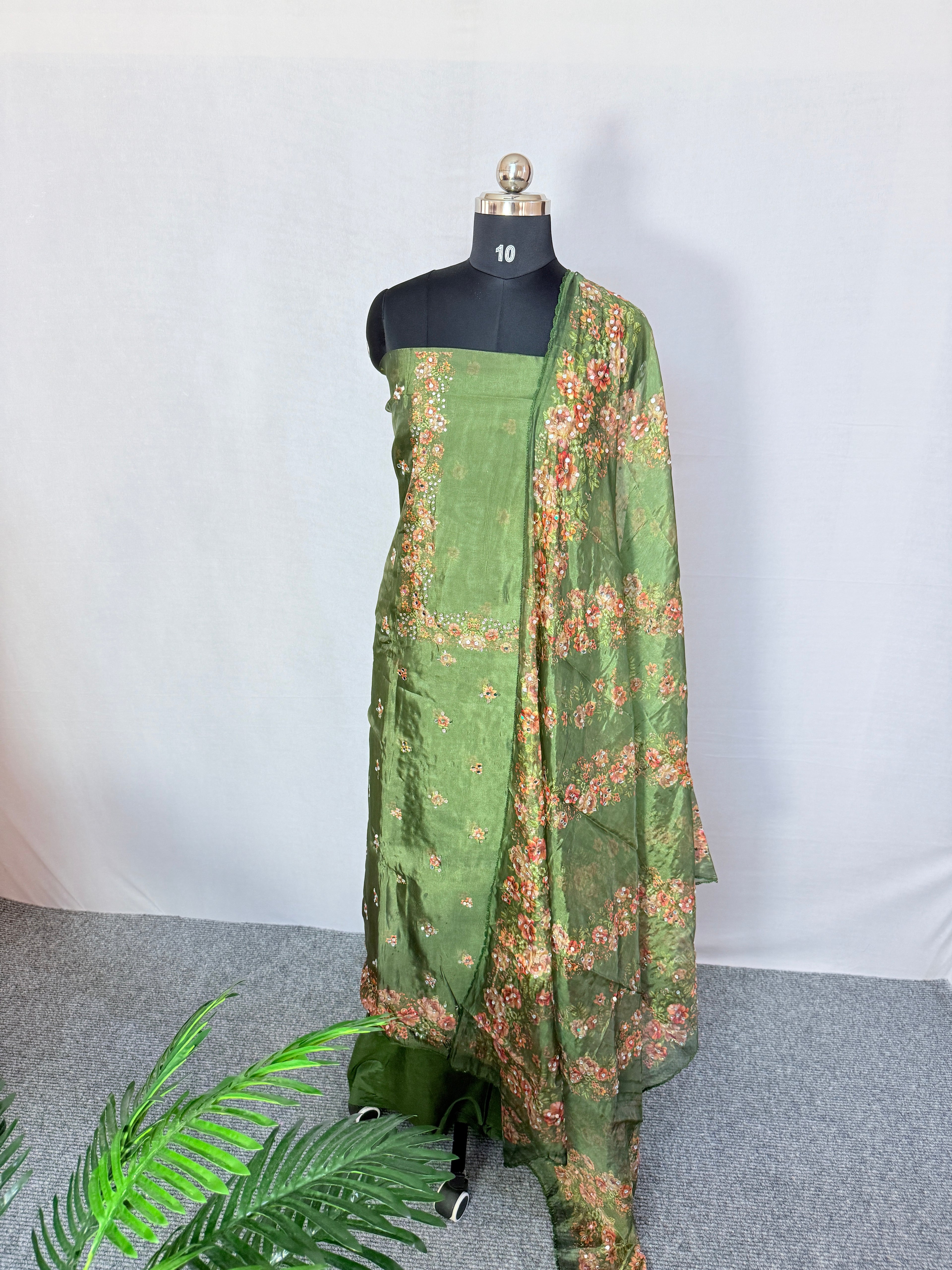 LS0002 - PARTYWEAR UNSTITCHED SALWAR MATERIAL