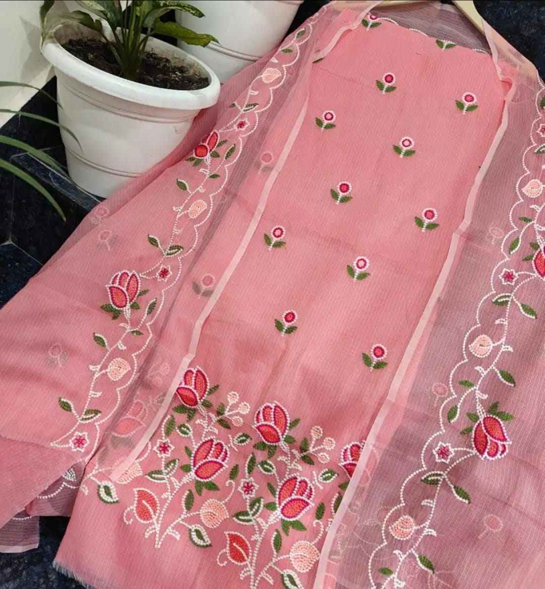 LS0082 Net cotta Unstitched Salwar materials