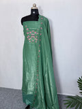 LS0092 Partywear Unstitched Salwar Material