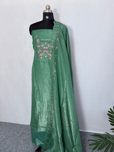 LS0092 Partywear Unstitched Salwar Material