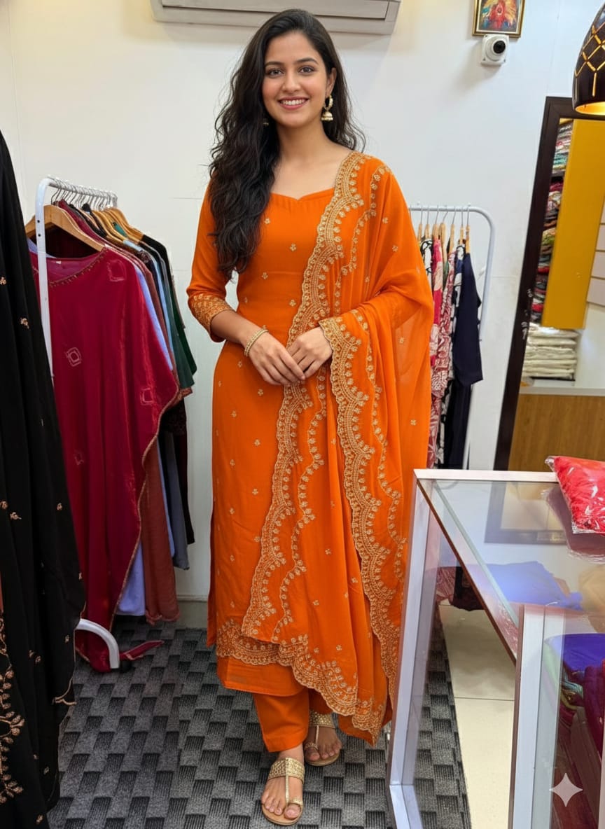 LS0021 UNSTITCHED PARTYWEAR  SALWAR MATERIAL