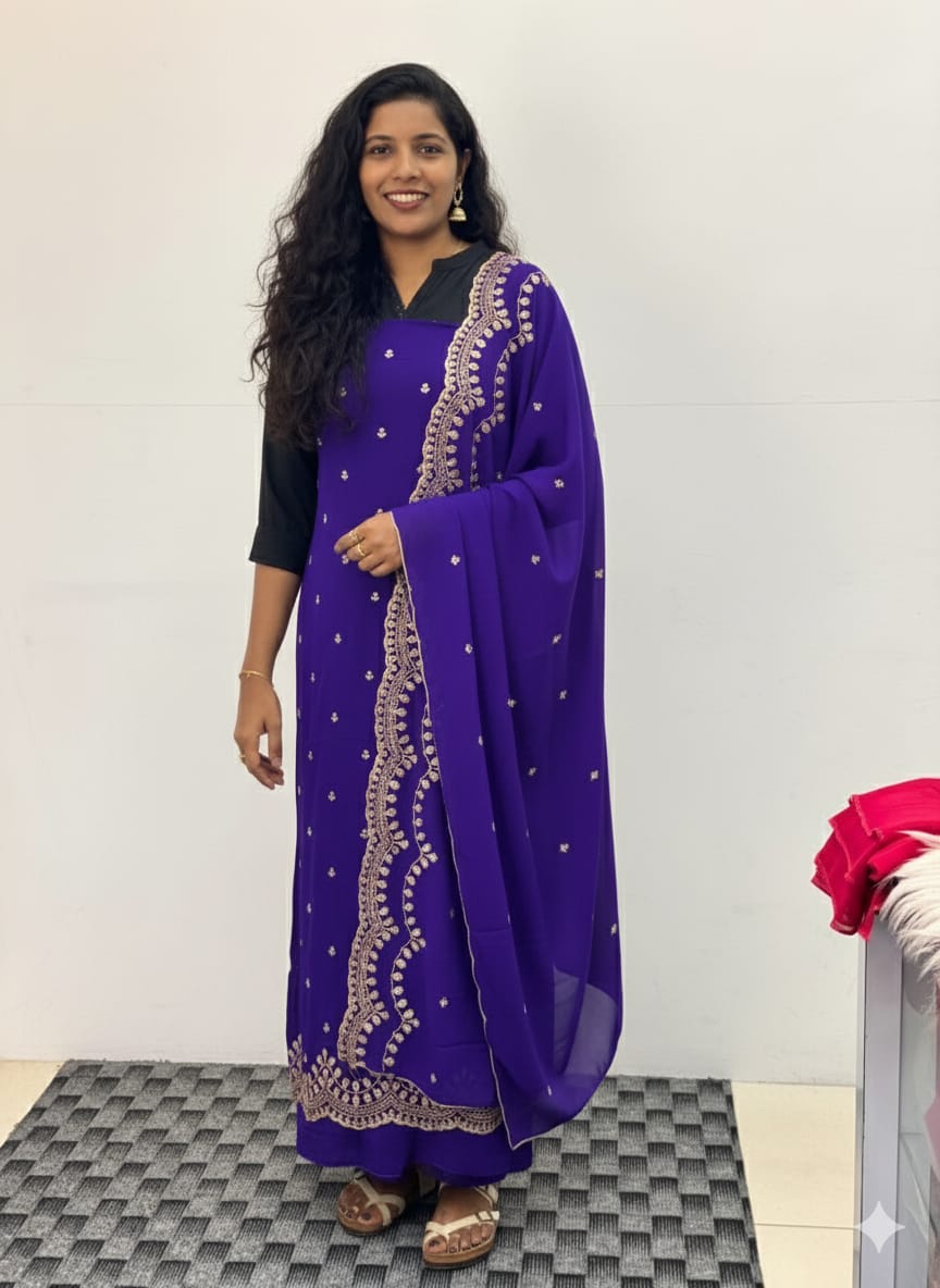 LS0016 - UNSTITCHED PARTYWEAR SALWAR MATERIAL