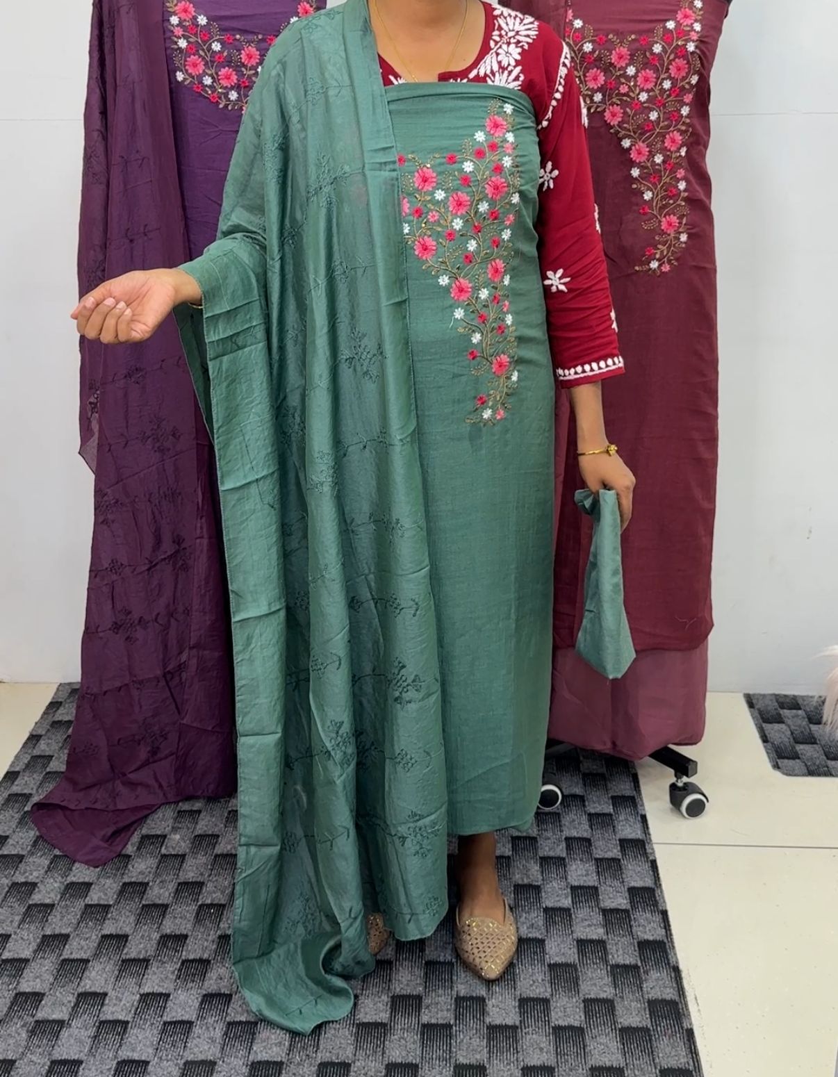 LS0183 Unstitched Salwar Material