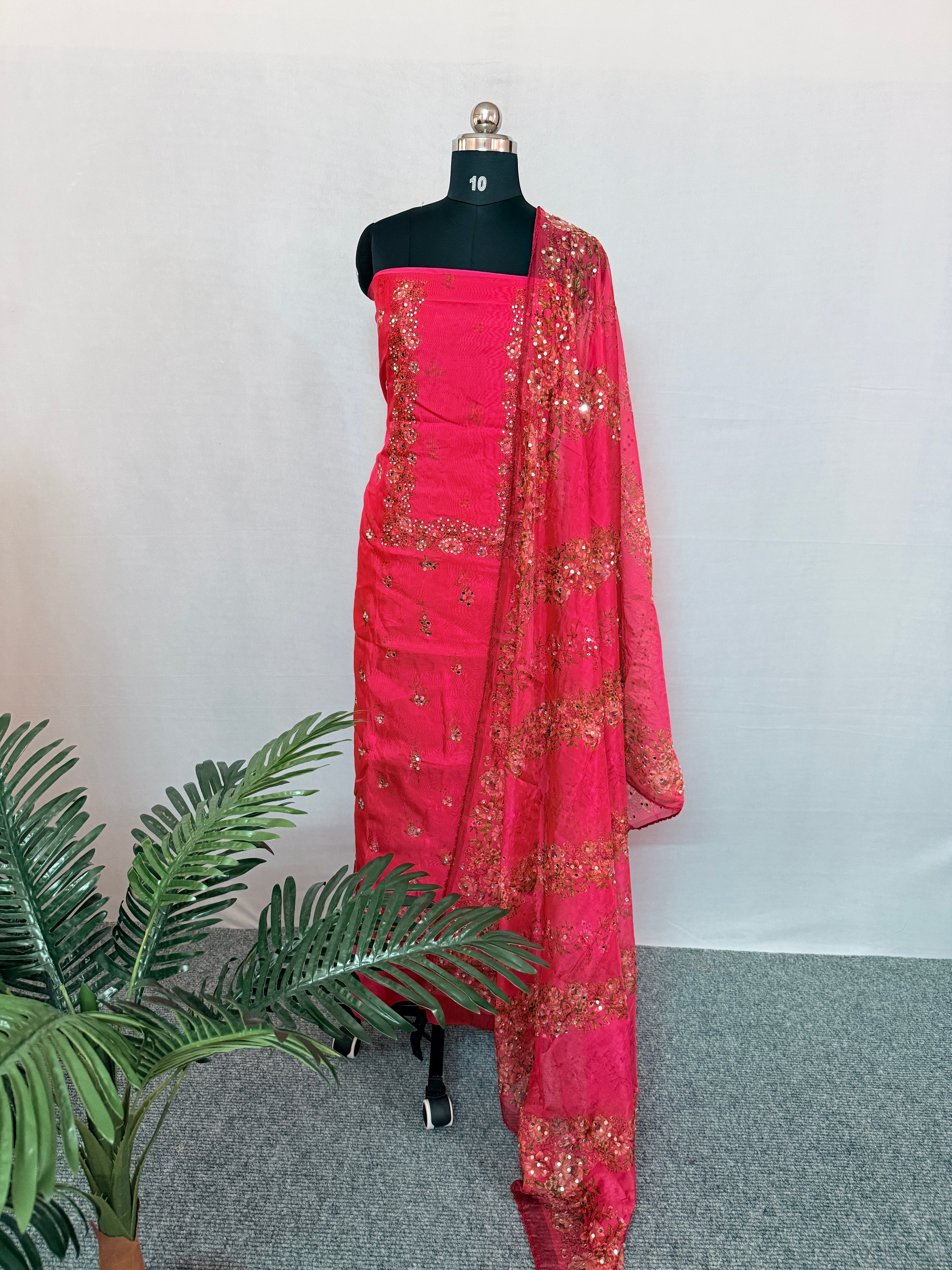 LS0002 - PARTYWEAR UNSTITCHED SALWAR MATERIAL
