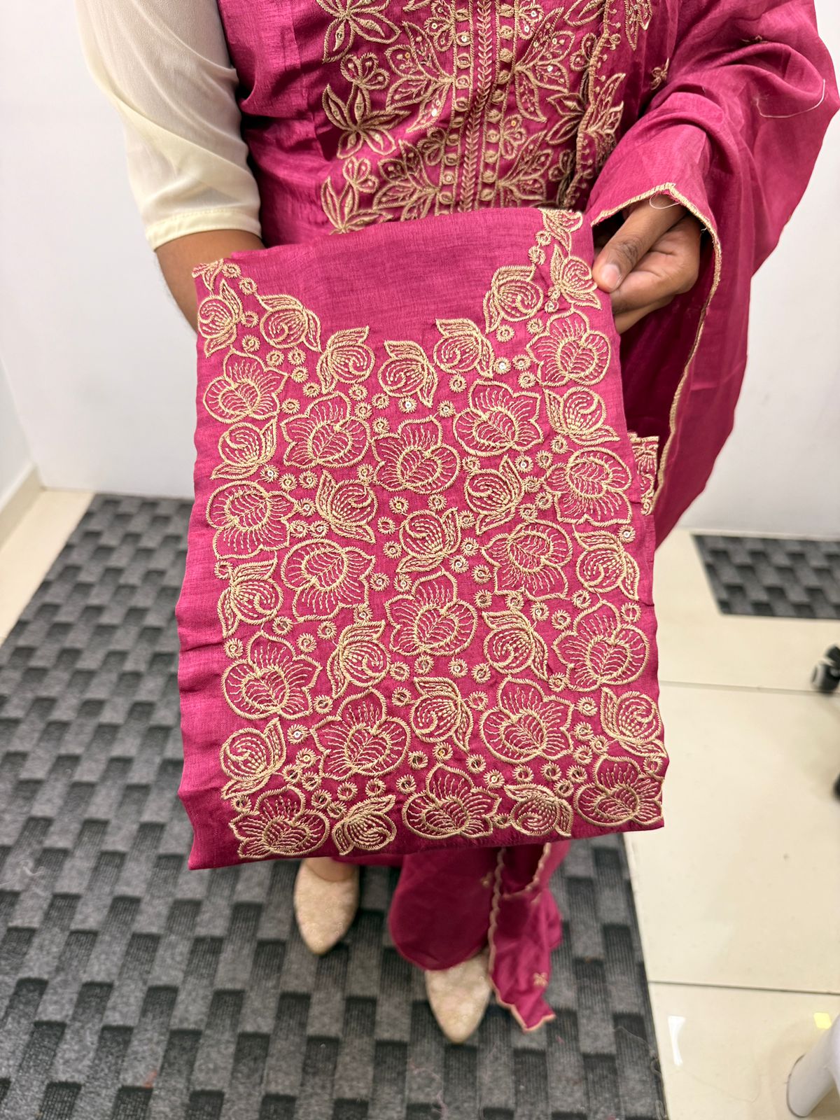 LS0165 Vichithra Silk Unstitched Material