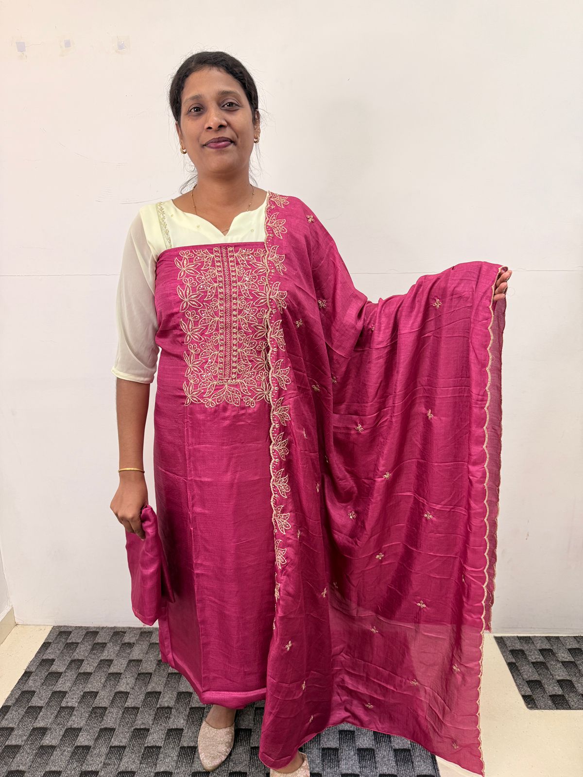 LS0164 Vichithra silk Unstitched Material