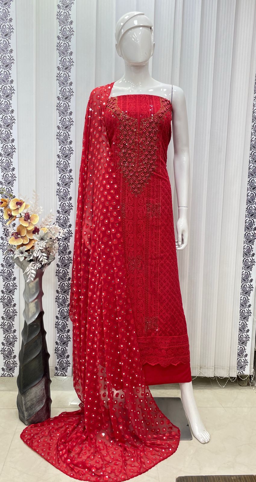 LS0047 UNstitched Salwar Material