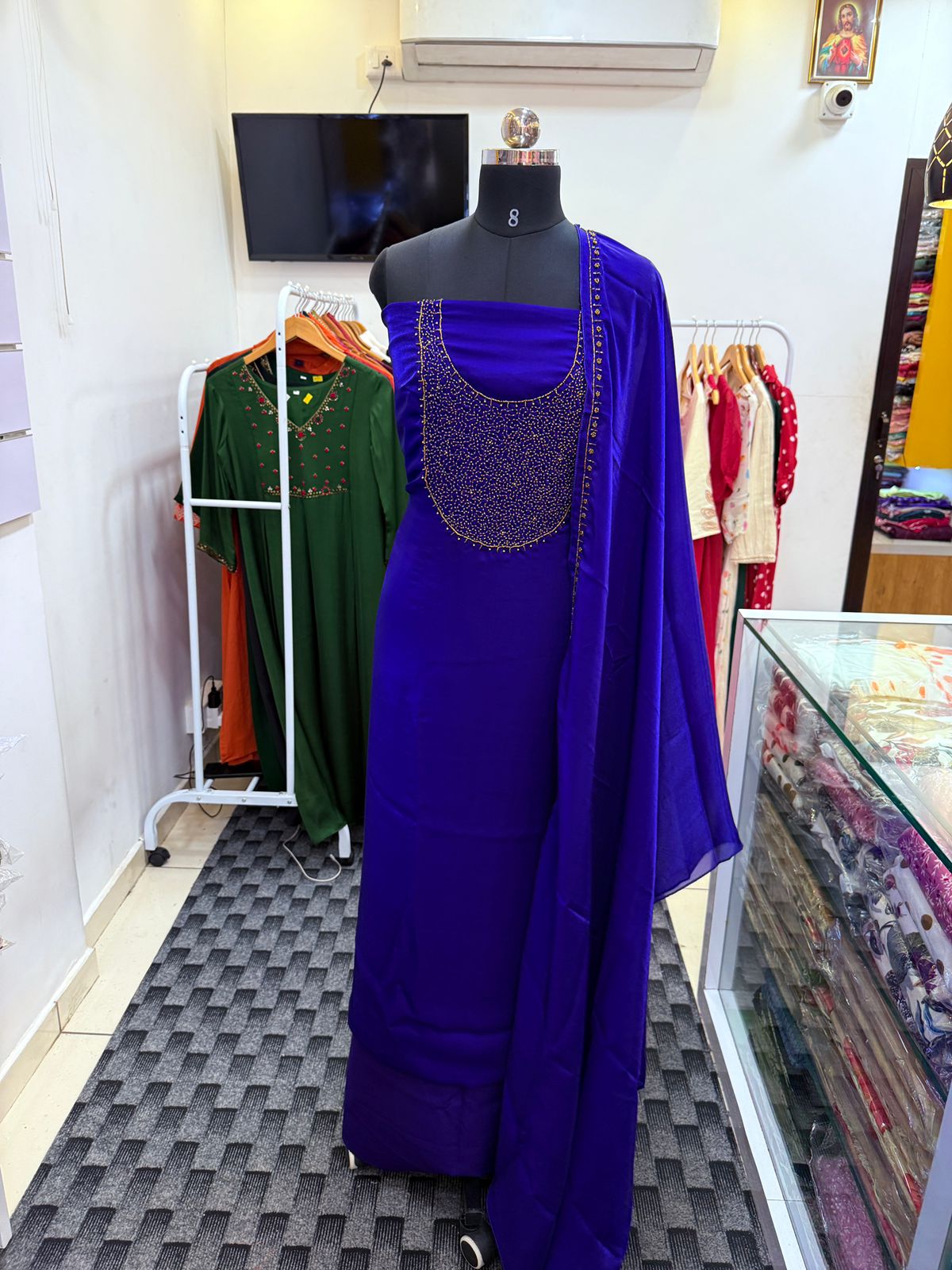 LS0101 - Partywear Unstitched Salwar Materials