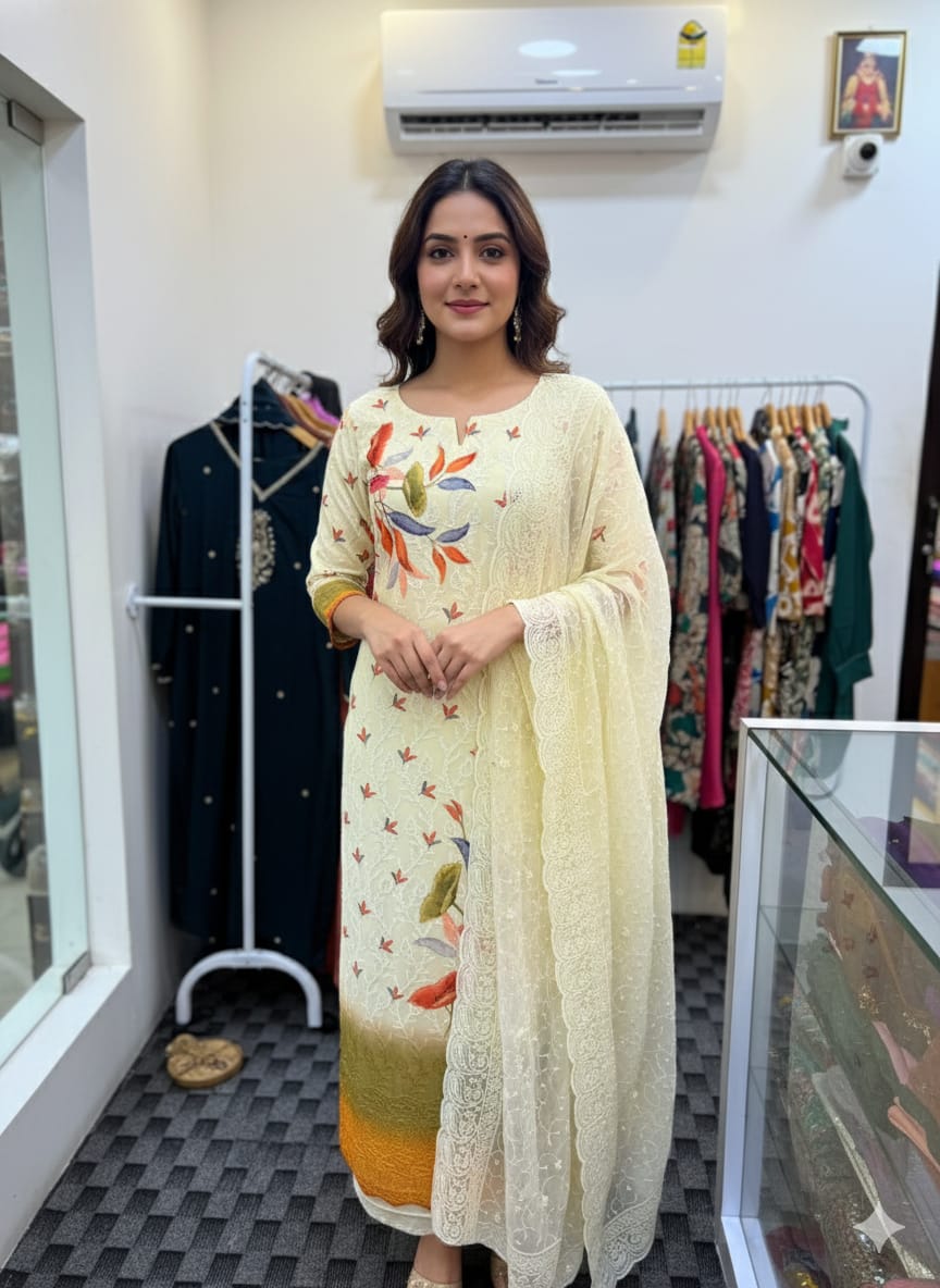 LS0004 - PARTYWEAR UNSTITCHED SALWAR MATERIAL